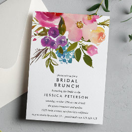 Convite Casamento de Bridal Brunch de Flores primavera