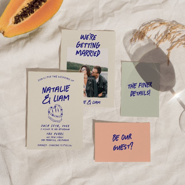 Convite Casamento De Brincadeira De Bolo Retrorna Colorido (Criador carregado)