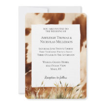 Casamento de Brown Cream Cowhide