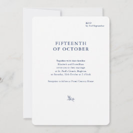 Convite Casamento de Buquê Bridal Escrito Minimalista Arre