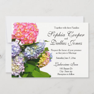 Convite Casamento de Buquê Hydrangea