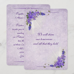 Convite Casamento de Buquê Lilac