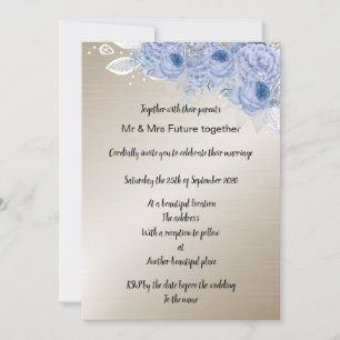 Convite Casamento de Buquê Lilac em Bronze com Plástico Me