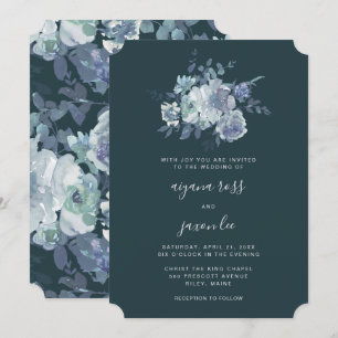 Convite Casamento de Buquês de Pequim Lush e Moody