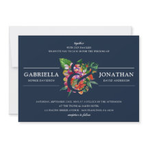 Casamento de Buquês Tropicais Modernos do marinho