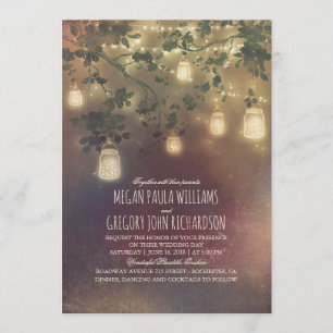 Convite Casamento de Burgundy Marsala Fall Mason Jar Light