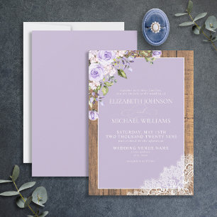 Convite Casamento de cadeiras de madeiras russas com Lavan