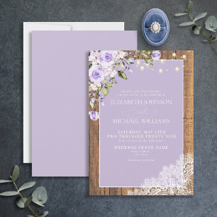 Convite Casamento de cadeiras de madeiras russas com Lavan
