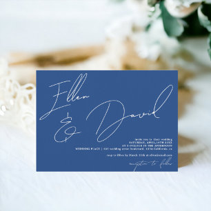 Convite Casamento de caligrafia com script de nomes Modern