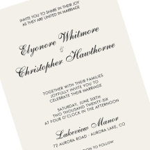 Casamento de Caligrafia Marfim Minimalista Elegant