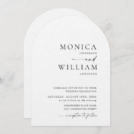 Convite Casamento de Caligrafia Minimalista Elegante