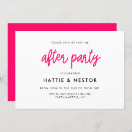 Convite Casamento de caligrafia moderna após festa