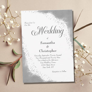 Convite Casamento de Caligrafia Moderna e Elegante com Bri