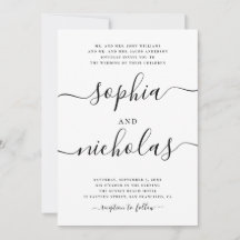 Casamento de Caligrafia Moderna em Preto e Branco 