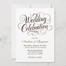 Casamento de Caligrafia por Aquarela Mocha Mousse