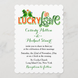 Convite Casamento De Camarotes Verdes E Shamrock