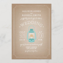 Casamento de Camp Inspirado com Lanterna Azul-Clar