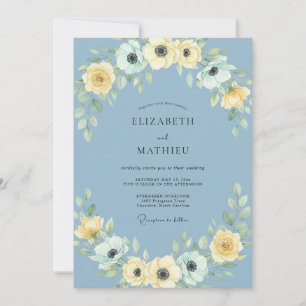Convite Casamento de Campo com Flor de Milho Amarela