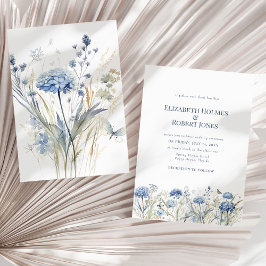 Convite Casamento de Campo de Flores Silvestres com Hortên