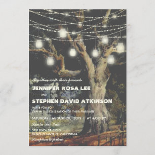 Convite Casamento De Campo De Mason Jars, Árvore De Carval