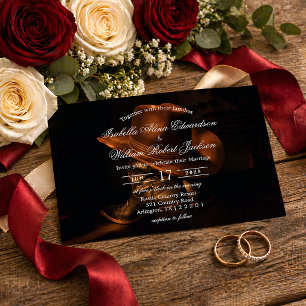 Convite Casamento de campo Rustic Vintage Boots
