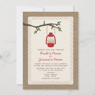Convite Casamento De Campos Inspirados / Lanterna De Óleo