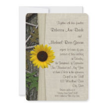 Casamento de Camuflagem de Madeira Sunflower