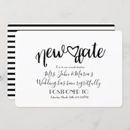 Convite Casamento de Cancelamento de Novo Adiamento de Dat