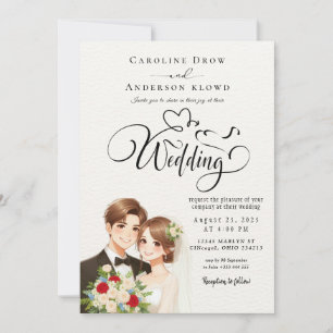 Convite Casamento de Casal de Anime