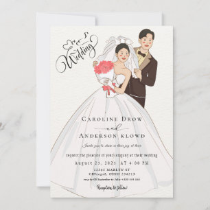 Convite Casamento de Casal de Anime