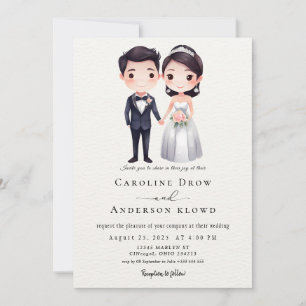 Convite Casamento de Casal de Anime
