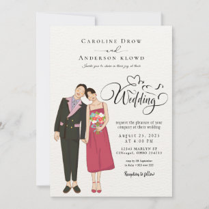 Convite Casamento de Casal de Anime