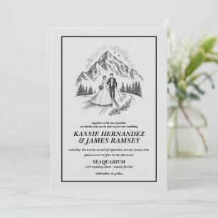 Convite Casamento de Casal de Esqui