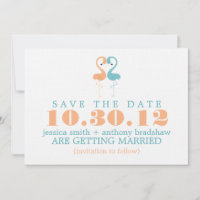 Casamento de Casal de Flamingo Save the Date
