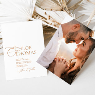 Convite Casamento de Casal de Fotografia Mínima Elegante