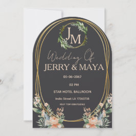 Convite Casamento de Casal Romântico Personalizado