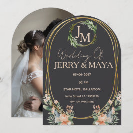 Convite Casamento de Casal Romântico Personalizado