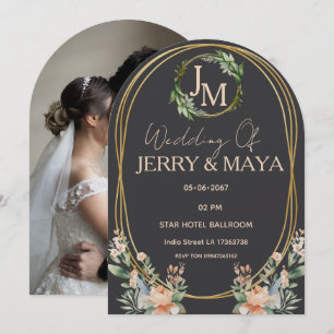 Convite Casamento de Casal Romântico Personalizado