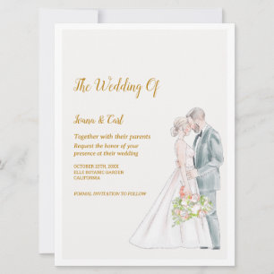 Convite Casamento de Casal Simples GRACE