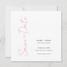 Casamento de Casamento Mínimo de Caligrafia Rosa B