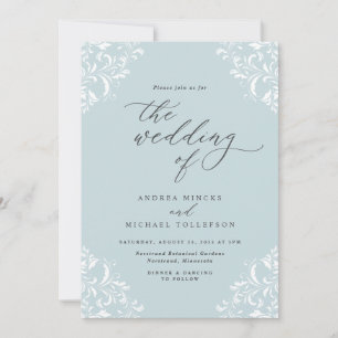 Convite Casamento de Casas de Casas de Aqua Mint Luz Turqu