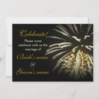Convite Casamento de Celebração Dourado