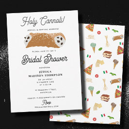 Convite Casamento de Chá de panela de Santa Comida Cannoli