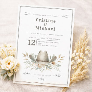 Convite Casamento de chapéu Russo Cowboy