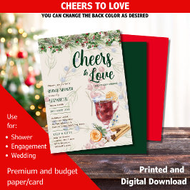 Convite Casamento de Chás de panela de vinho com Mata de i