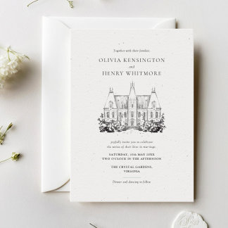 Convite Casamento de Chateau Venue Sketch