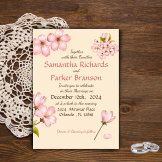 Convite Casamento de Cherry Blossom