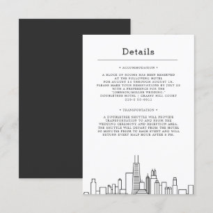 Convite Casamento de Chicago  Detalhes do convidado