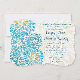 Convite Casamento de Chrysanthemum Floral Farmhouse Rustic