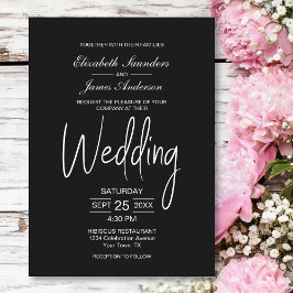 Convite Casamento de Cinzas Elegante Minimalista